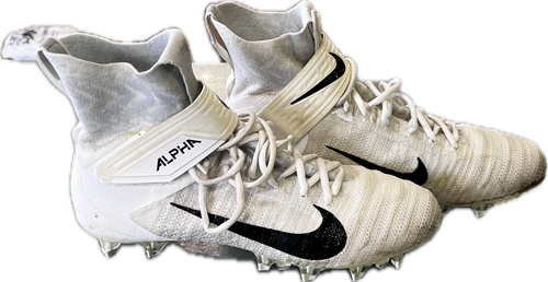Vist Large View of Product Image Which is Used Nike ALPHA MENACE ELITE 2 Adult FB Cleats White Senior 10.5