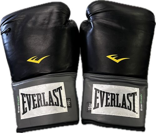 Vist Large View of Product Image Which is Used Everlast Boxing Gloves Black Senior