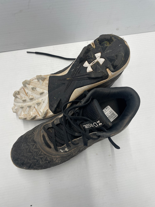 Vist Large View of Product Image Which is Used Under Armour BSBL BB/SB Cleats Black Senior 8