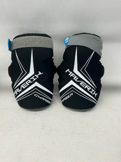 Vist Large View of Product Image Which is Used Maverik CHARGER Lacrosse Arm Pads/Guards Black LG