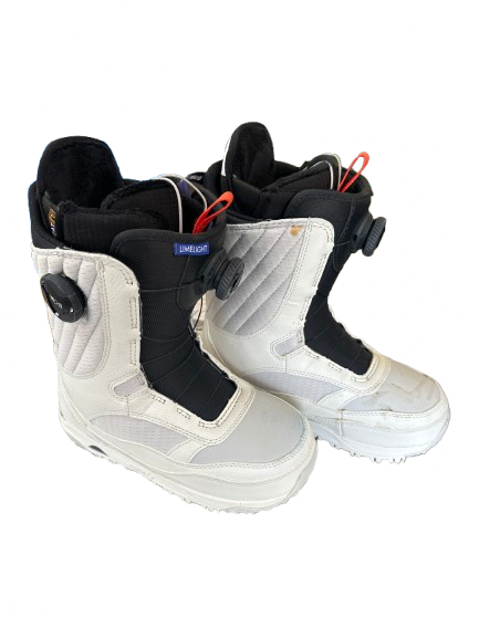 Vist Large View of Product Image Which is Used Burton LIMELIGHT BOA Womens Snowboard Boots White Senior 7