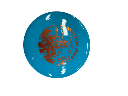 Vist Large View of Product Image Which is Used Westside PRINCE Disc Golf Driver Royal Blue