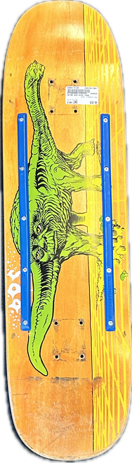 Vist Large View of Product Image Which is Used DINOSAUR YODA Skateboard Deck Only Orange Long