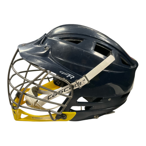 Vist Large View of Product Image Which is Used Cascade CPV-R Lacrosse Helmet Navy Blue One Size