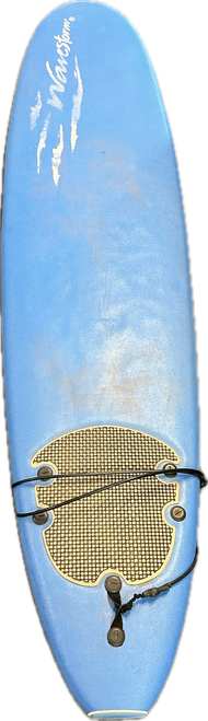 Vist Large View of Product Image Which is Used Wavestorm BLU Surfboard Navy Blue 8Ft