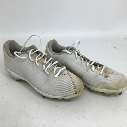 Vist Large View of Product Image Which is Used Nike HYPERDIAMOND 3 WM 10.0 SOFTBALL METAL BB/SB Cleats White Senior 10