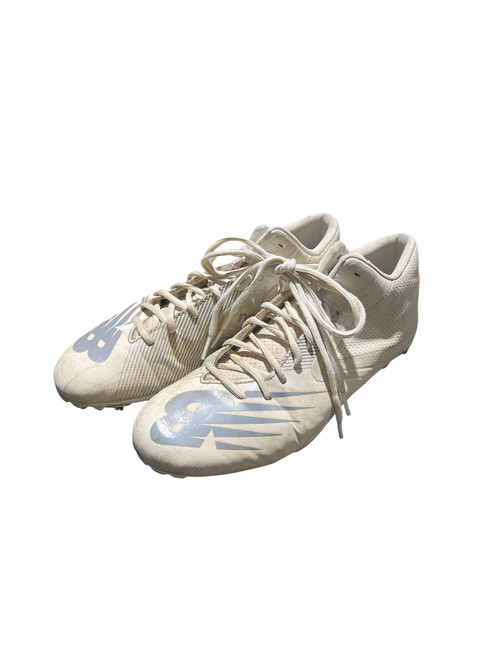 Vist Large View of Product Image Which is Used New Balance LAX Cleats Mens White Senior 10.5