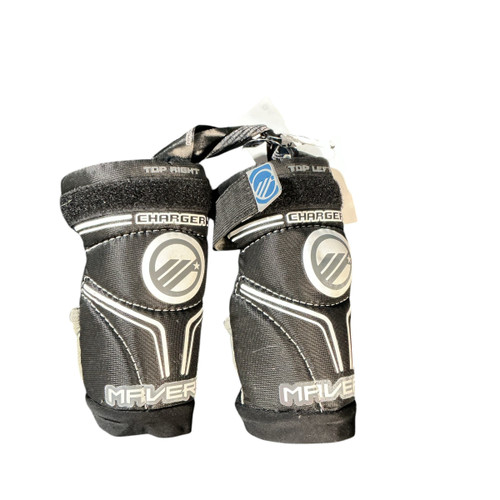 Vist Large View of Product Image Which is Used Maverik JR XS CHARGER MAVERIK ELBOWS Lacrosse Arm Pads/Guards Black XS