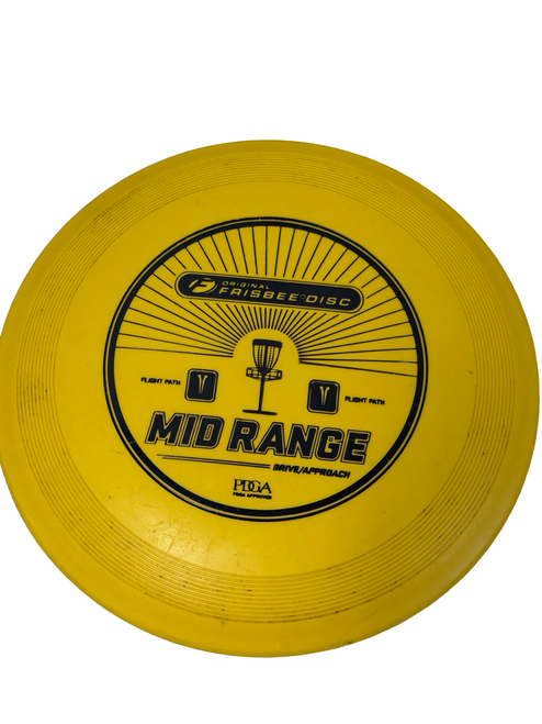 Vist Large View of Product Image Which is Used FRISBEE DISC Disc Golf Mid Range Yellow 176g