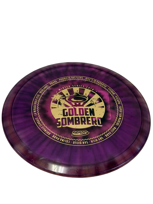 Vist Large View of Product Image Which is Used Innova GOLDEN SOMBERERO 2018 Disc Golf Mid Range Purple 176g