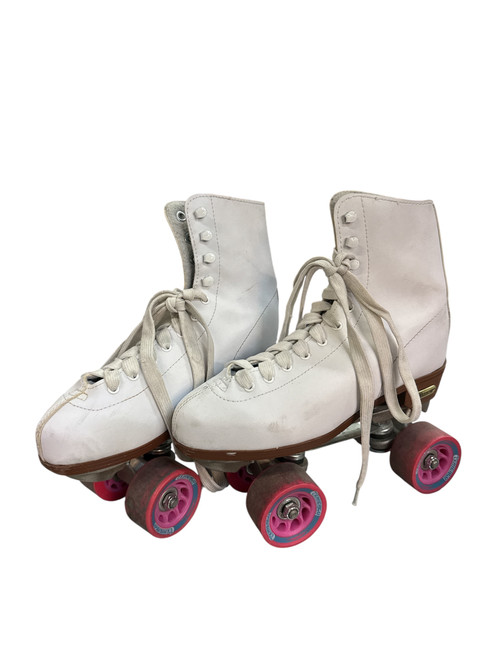 Vist Large View of Product Image Which is Used Chicago INDOOR SKATES Senior Roller Quad Skates White Senior 8