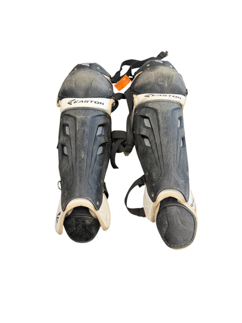 Vist Large View of Product Image Which is Used Easton CATCHERS LEG GUARDS Catchers Leg Guards Black Adult