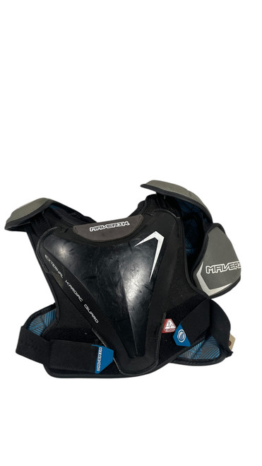 Vist Large View of Product Image Which is Used Maverik Charger Lacrosse Rib Pads Black Small, front view