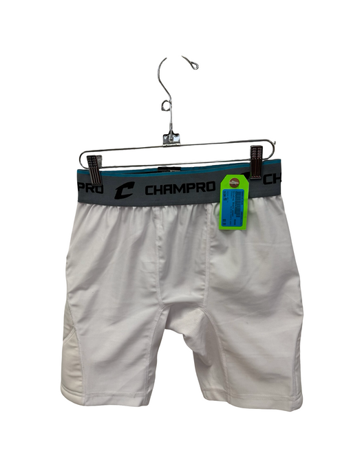 Vist Large View of Product Image Which is Used Champro Womens Sliding Shorts White MD
