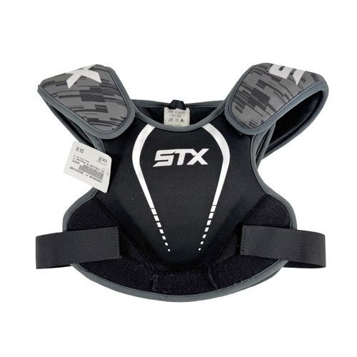 Vist Large View of Product Image Which is Used STX STALLION 75 Lacrosse Shoulder Pads Black SM