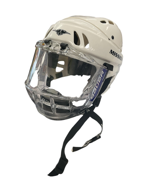 Vist Large View of Product Image Which is Used Mission M15L Helmet Full Visor Combo White MD