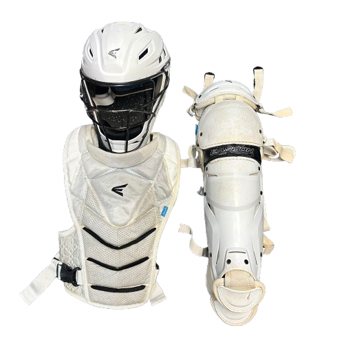 Vist Large View of Product Image Which is Used Easton JEN SCHRO THE VERY BEST Catchers Equipment Set Youth(9-12) White MD