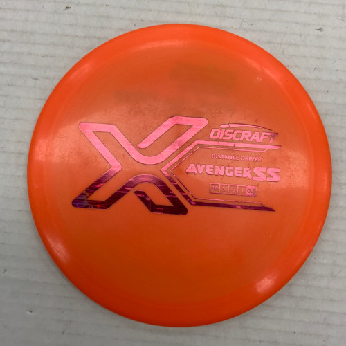 Vist Large View of Product Image Which is Used Discraft X AVENGER SS Disc Golf Driver Orange 160g