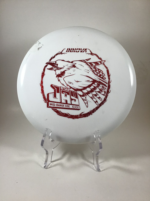 Vist Large View of Product Image Which is Used Innova STAR JAY Disc Golf Mid Range White 169g