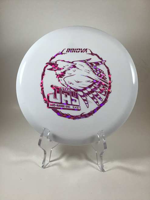 Vist Large View of Product Image Which is Used Innova STAR JAY Disc Golf Mid Range White 171g