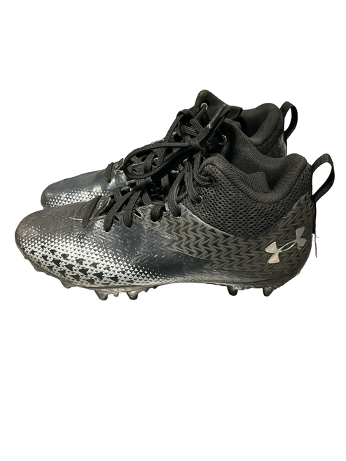 Vist Large View of Product Image Which is Used Under Armour Adult FB Cleats Black Senior 4.5