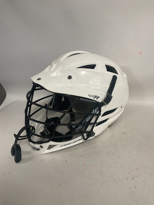 Vist Large View of Product Image Which is Used Cascade CPVR Lacrosse Helmet White S/M