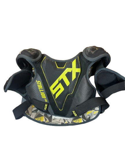 Vist Large View of Product Image Which is Used STX STALLION 100 Lacrosse Shoulder Pads Black MD