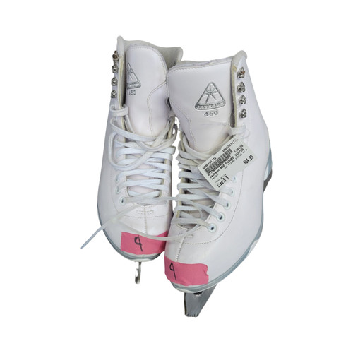 Vist Large View of Product Image Which is Used Jackson 450 FIGURE SKATES SZ 9 WomensFigure Skate White Senior 9