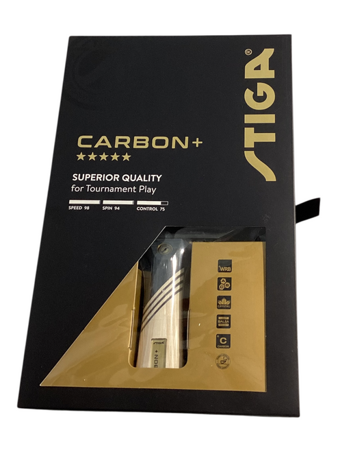 Vist Large View of Product Image Which is Used Stiga CARBON+ Pickleball Racquet Black
