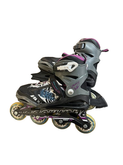 Vist Large View of Product Image Which is Used Bladerunner ADJ INLINE SKATES 5-8 Junior Rec Fitness Skates Black Adjustable