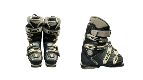 Vist Large View of Product Image Which is Used Tecnica ENTRYX 8 Womens DH Ski Boot Black 245 MP - M06.5 - W07.5