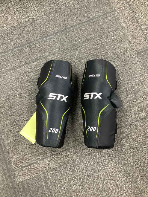 Vist Large View of Product Image Which is Used STX 200 Lacrosse Arm Pads/Guards Black SM
