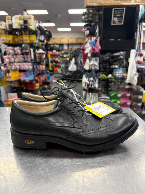 Vist Large View of Product Image Which is Used Ecco WINGTIP Mens Golf Shoes Black Size 45