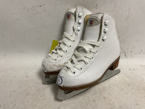 Vist Large View of Product Image Which is Used Riedell Girls Figure Skate White Youth 11.0