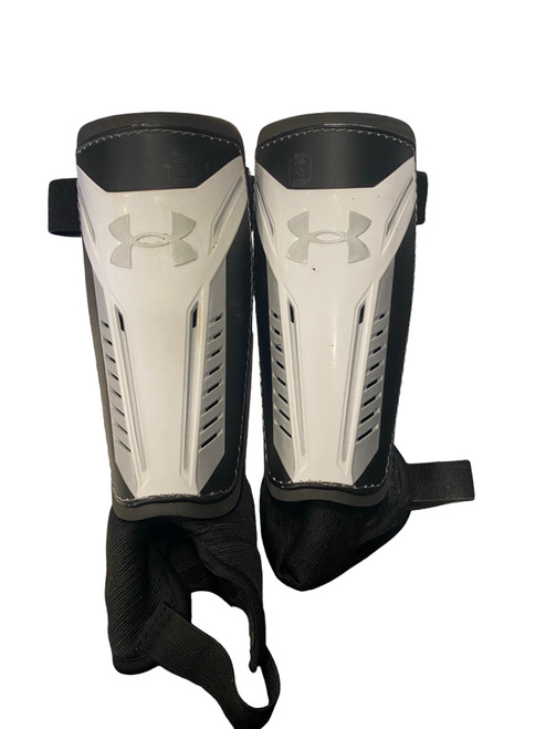 Vist Large View of Product Image Which is Used Under Armour Soccer Shin Guards Junior Black SM