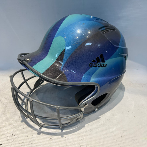 Vist Large View of Product Image Which is Used Adidas MULTI COLOR Batting Helmet w/Mask Royal Blue One Size