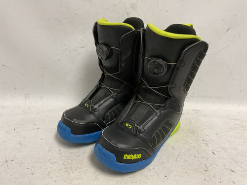 Vist Large View of Product Image Which is Used ThirtyTwo KIDA BOA Boys Snowboard Boots Black And Carolina Blue Junior 04