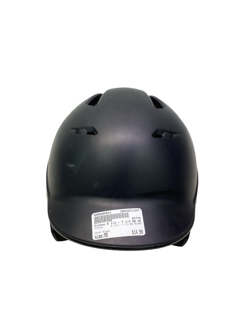 Vist Large View of Product Image Which is Used Victus 6 1/2 - 7 1/2 BB HELMET Batting Helmet No Mask Black MD