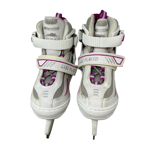 Vist Large View of Product Image Which is Used Lake Placid SUMMIT Girls Figure Skate White Adjustable 10-13JR