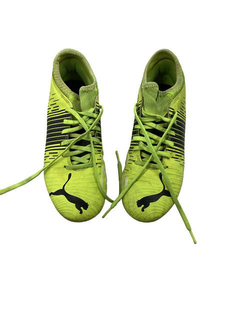 Vist Large View of Product Image Which is Used Puma FUTURE Soccer Cleats Yellow Junior 05.5