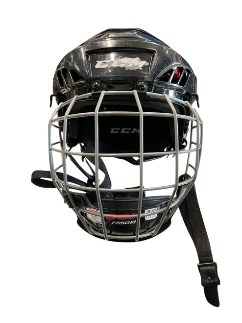 Vist Large View of Product Image Which is Used CCM 50 SMALL COMBO BLACK Helmet Cage Combo Black SM