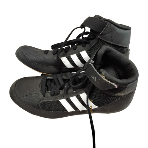 Vist Large View of Product Image Which is Used Adidas Wrestling Shoes Black Junior 04.5
