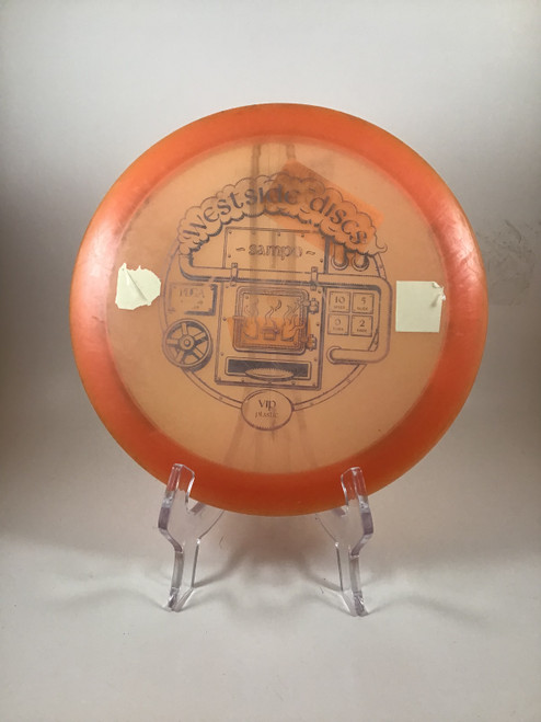 Vist Large View of Product Image Which is Used Westside VIP SAMPO Disc Golf Driver Orange 176g