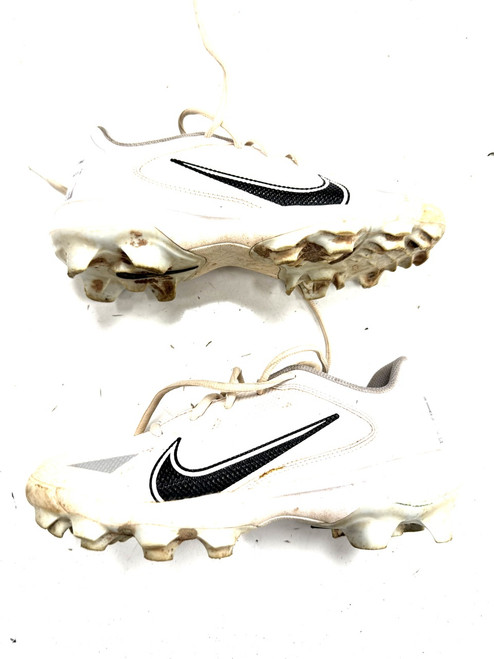 Vist Large View of Product Image Which is Used Nike BB Cleats Mens White Senior 5.5