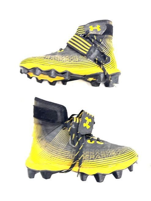 Vist Large View of Product Image Which is Used Under Armour Jr FB Cleats Black Junior 03