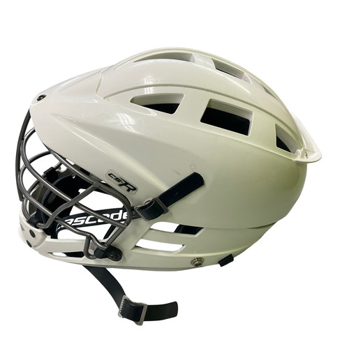 Vist Large View of Product Image Which is Used Cascade CS-R Lacrosse Helmet White One Size