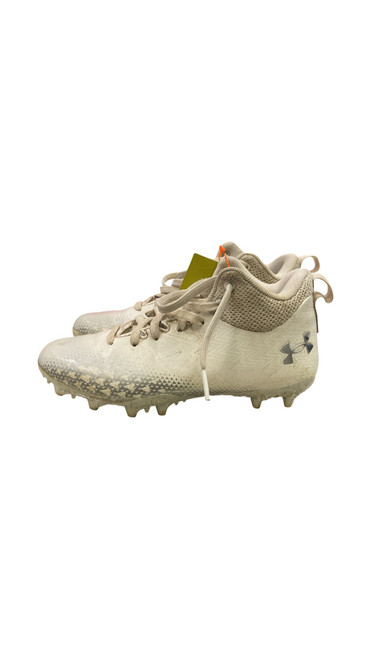 Vist Large View of Product Image Which is Used, Under Armour, Jr, FB Cleats, White, Junior 03