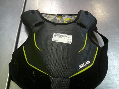 Vist Large View of Product Image Which is Used STX STALLION Lacrosse Shoulder Pads Grey MD