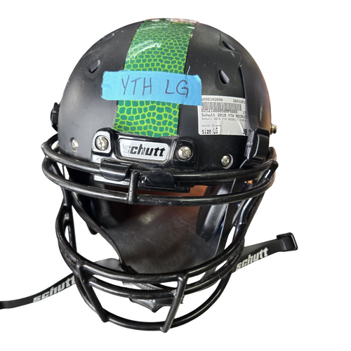 Vist Large View of Product Image Which is Used Schutt 2019 YTH RECRUIT HYBRID HELMET LG FB Helmet Black LG