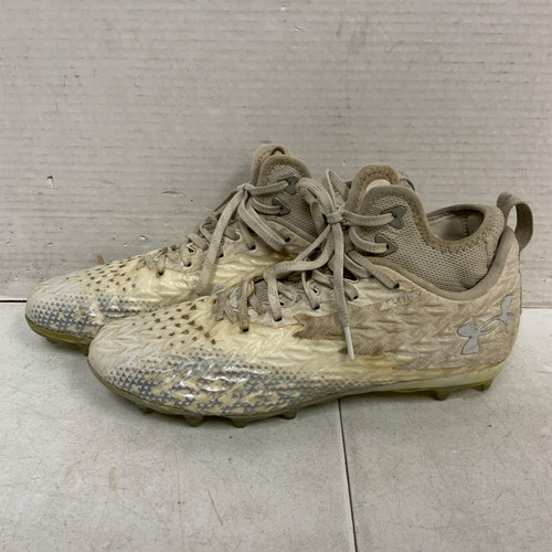 Vist Large View of Product Image Which is Used Under Armour Adult FB Cleats White Senior 9